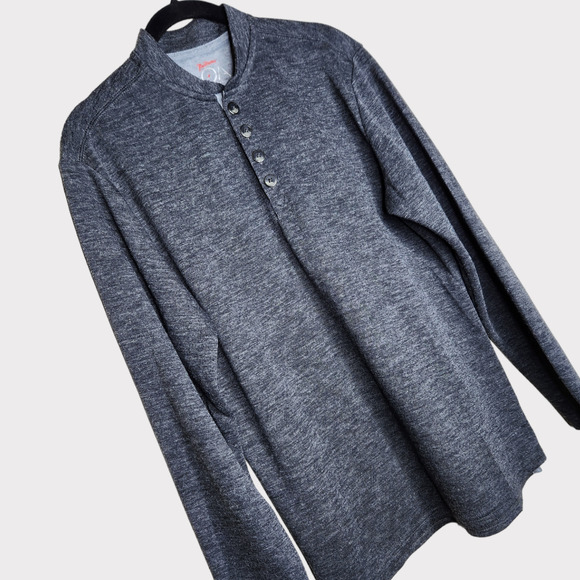 Rail Rider LOA Highland Henley Pullover Top Gray Long Sleeve Men's Small - Picture 1 of 8
